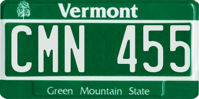 VT license plate CMN455