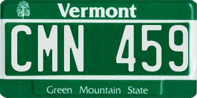 VT license plate CMN459