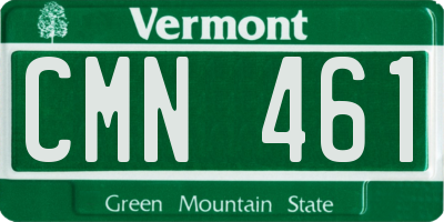VT license plate CMN461
