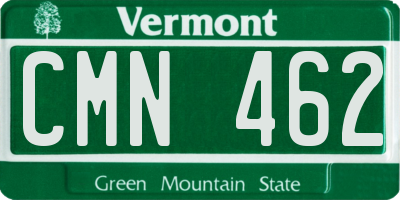 VT license plate CMN462