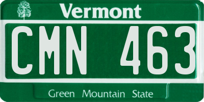 VT license plate CMN463