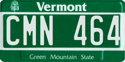 VT license plate CMN464