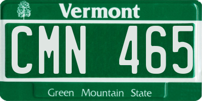 VT license plate CMN465