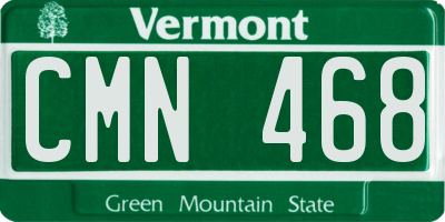 VT license plate CMN468