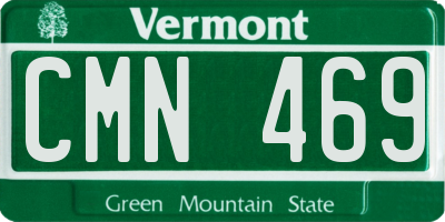VT license plate CMN469