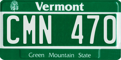 VT license plate CMN470