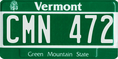 VT license plate CMN472