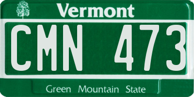 VT license plate CMN473