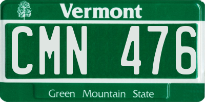 VT license plate CMN476