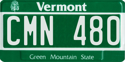 VT license plate CMN480