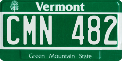 VT license plate CMN482