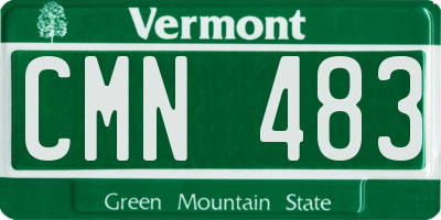 VT license plate CMN483