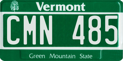 VT license plate CMN485