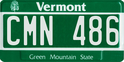 VT license plate CMN486