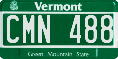 VT license plate CMN488