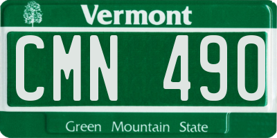 VT license plate CMN490
