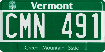 VT license plate CMN491