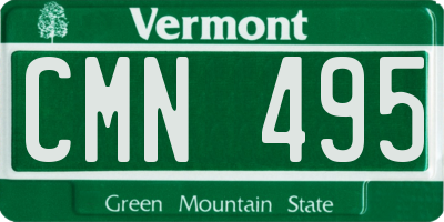 VT license plate CMN495