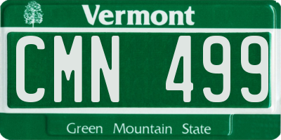 VT license plate CMN499