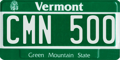 VT license plate CMN500