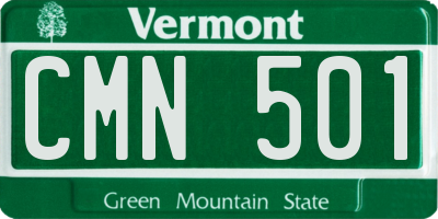 VT license plate CMN501