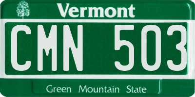 VT license plate CMN503