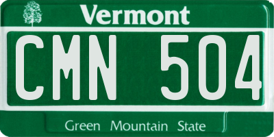 VT license plate CMN504