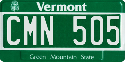 VT license plate CMN505