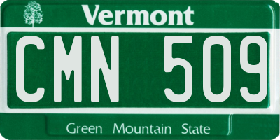 VT license plate CMN509