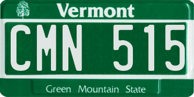 VT license plate CMN515