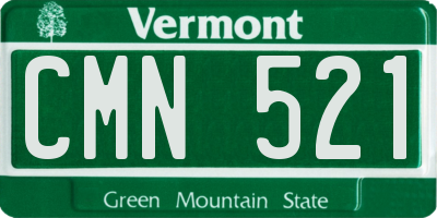 VT license plate CMN521
