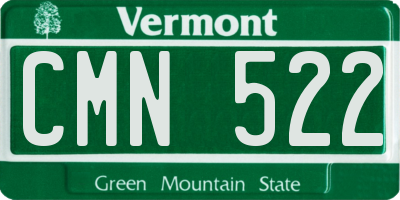 VT license plate CMN522