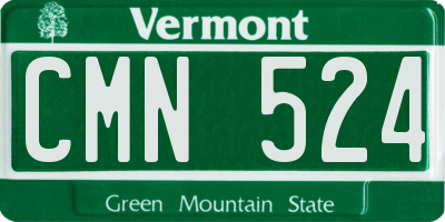 VT license plate CMN524
