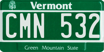 VT license plate CMN532