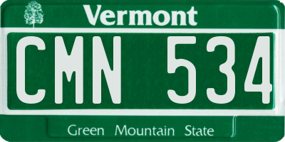 VT license plate CMN534
