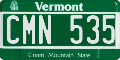 VT license plate CMN535