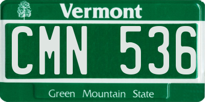VT license plate CMN536
