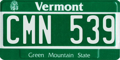 VT license plate CMN539