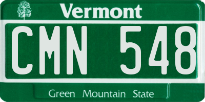VT license plate CMN548