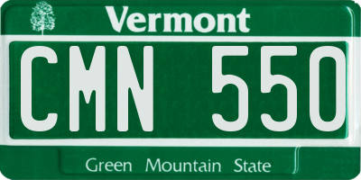 VT license plate CMN550