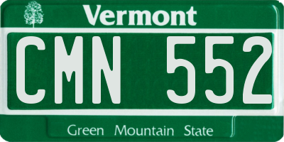 VT license plate CMN552