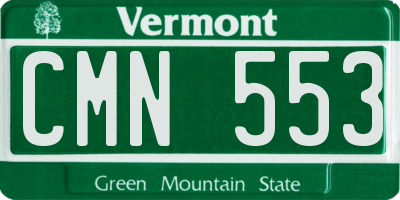 VT license plate CMN553
