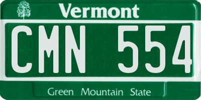 VT license plate CMN554