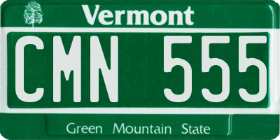 VT license plate CMN555