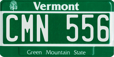 VT license plate CMN556
