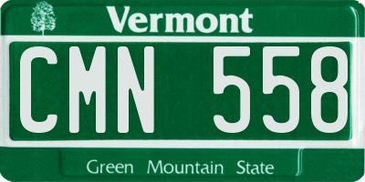 VT license plate CMN558