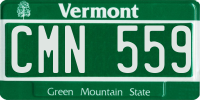 VT license plate CMN559