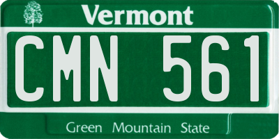 VT license plate CMN561