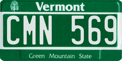 VT license plate CMN569