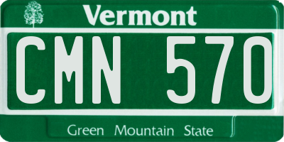 VT license plate CMN570